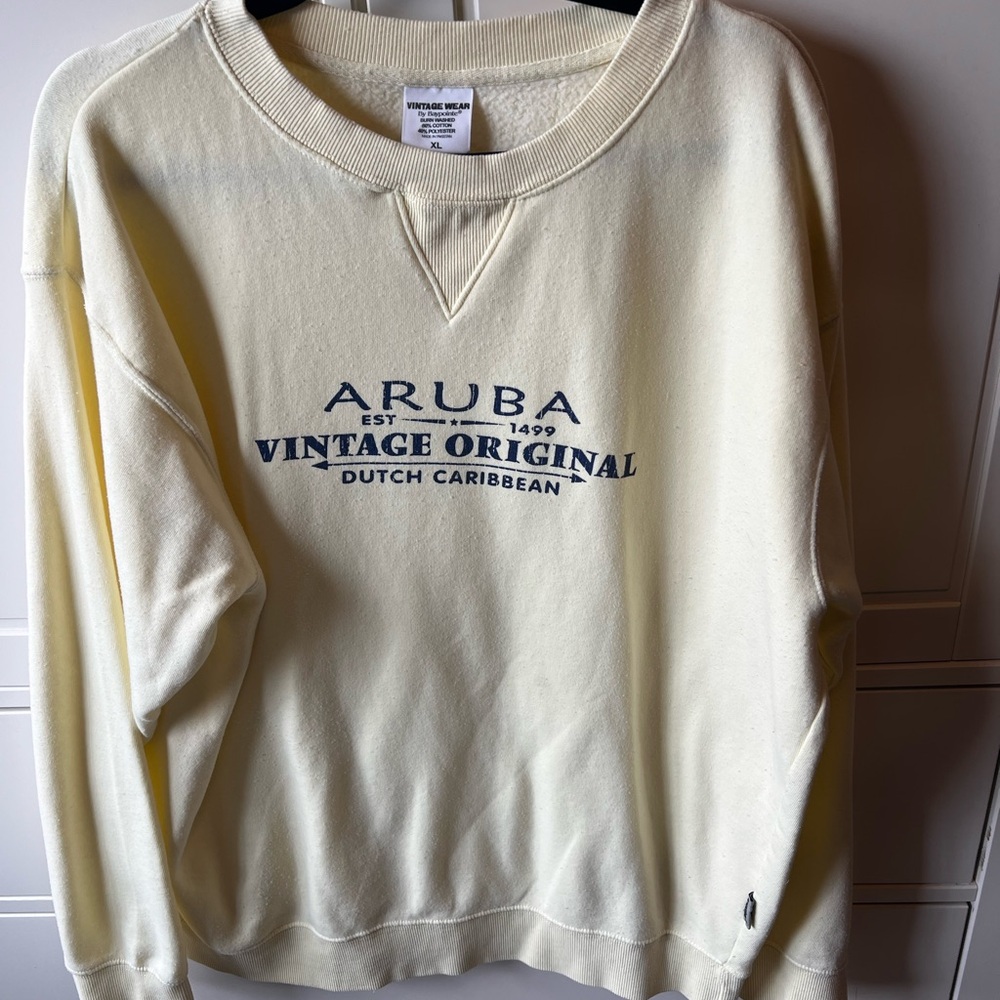 Vintage Original Aruba Crewneck Sweatshirt - Cream